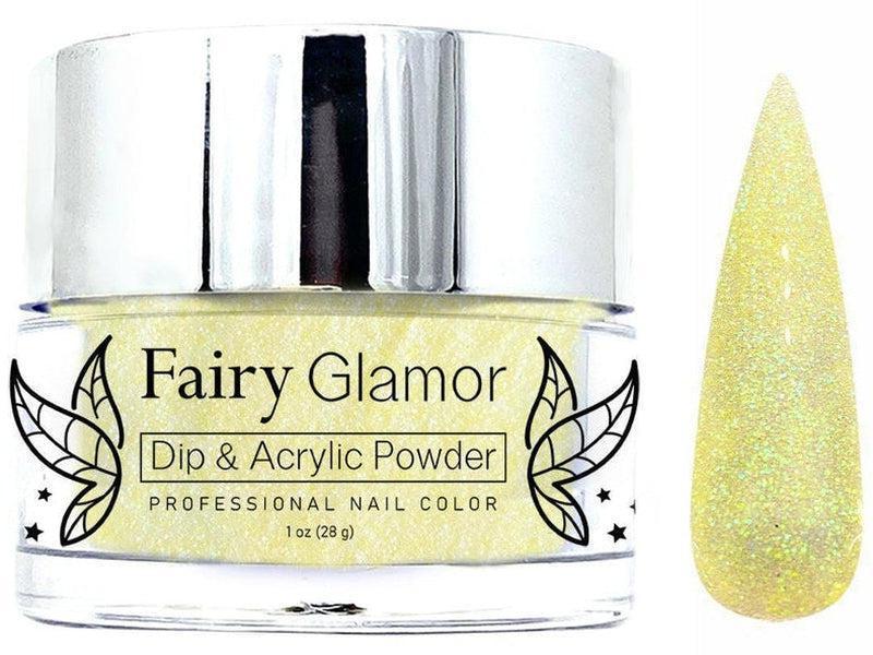 Yellow-Glitter-Dip-Nail-Powder-Lemon Meringue Pie-Fairy-Glamor
