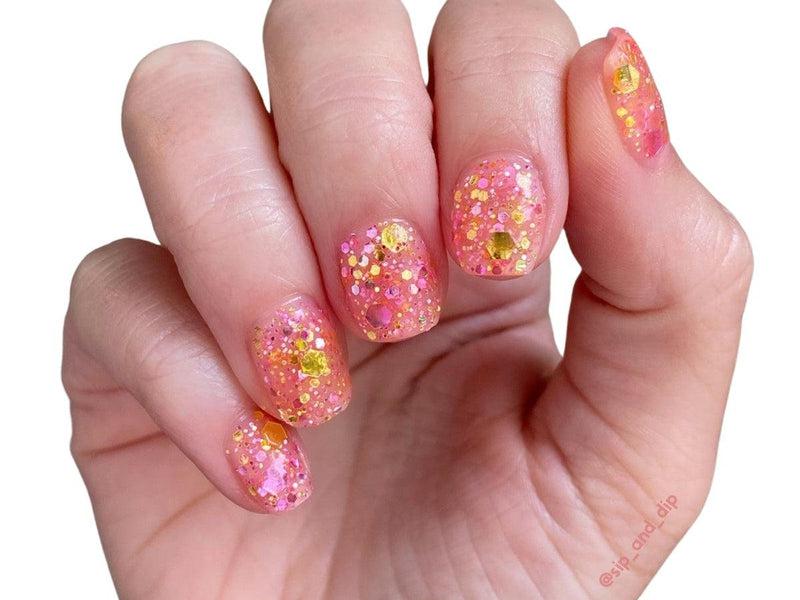 Yellow-Glitter-Dip-Nail-Powder-Paradise Cove-Fairy-Glamor